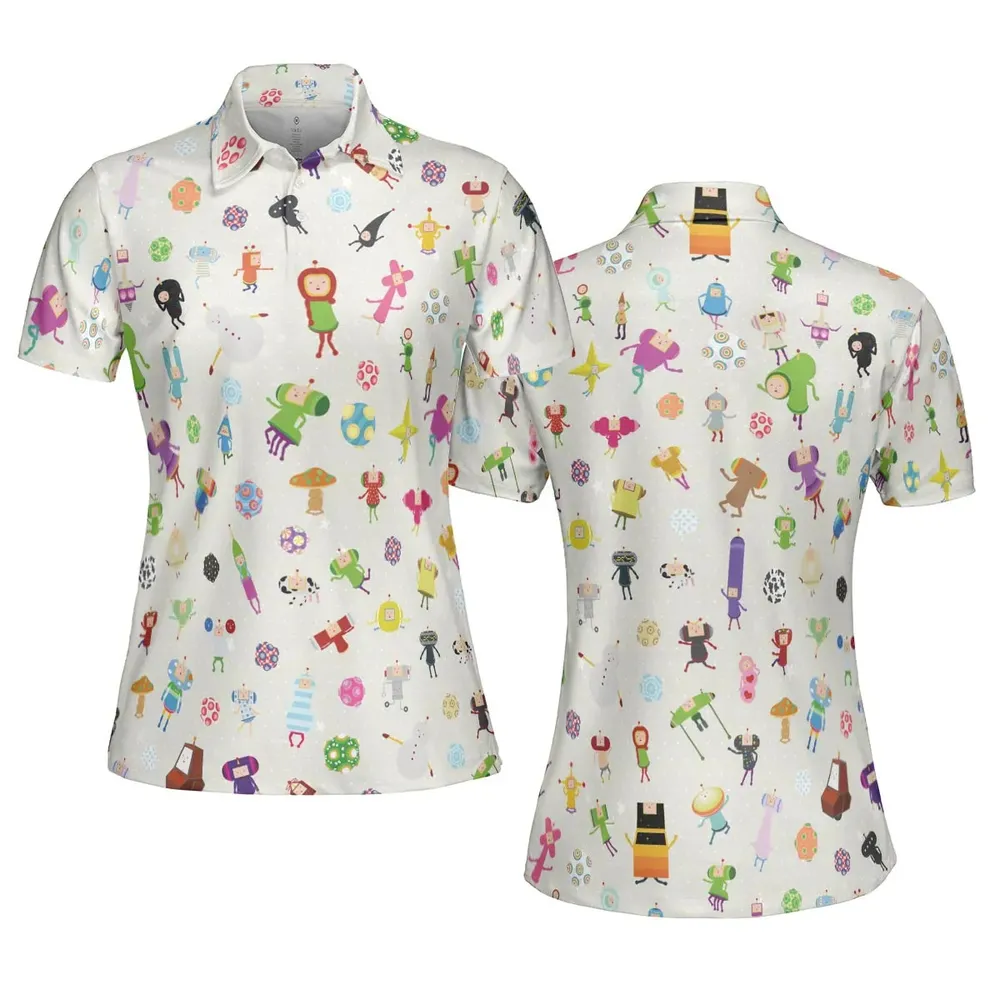 Cute Characters Katamari AOP Men/Women Polo Shirt - 5