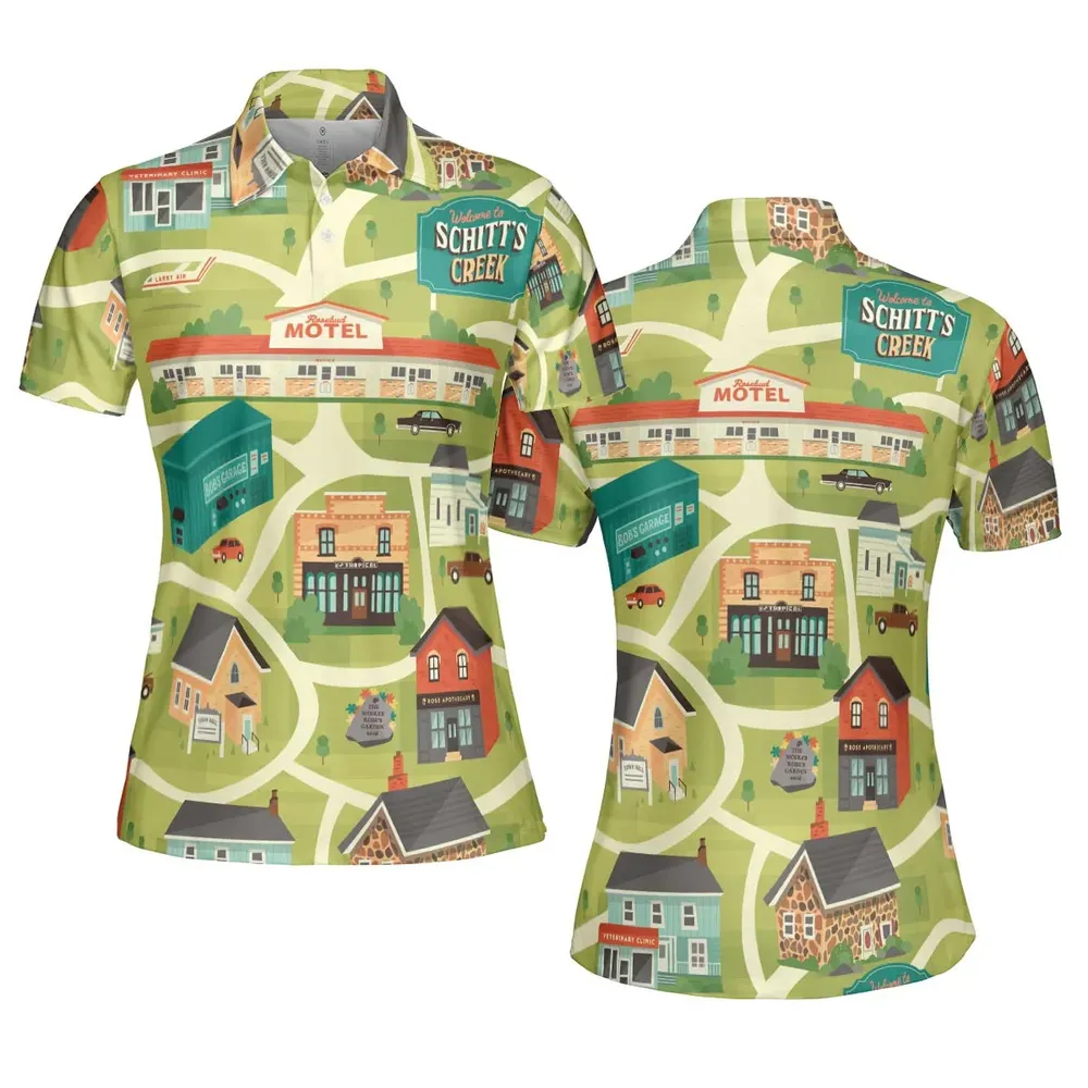 Schitt's Creek Town Map AOP Men/Women Polo Shirt - 5