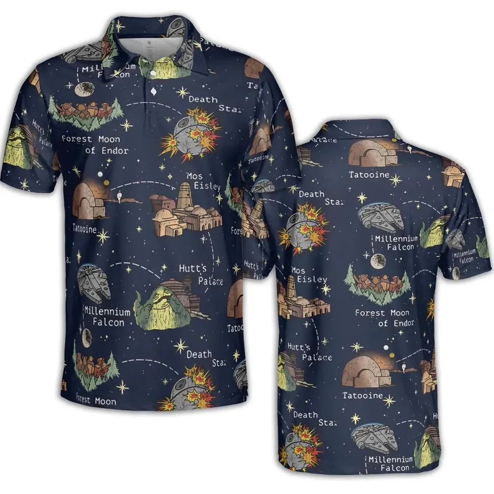 Points of Interest Star Wars AOP Men/Women Polo Shirt - 2