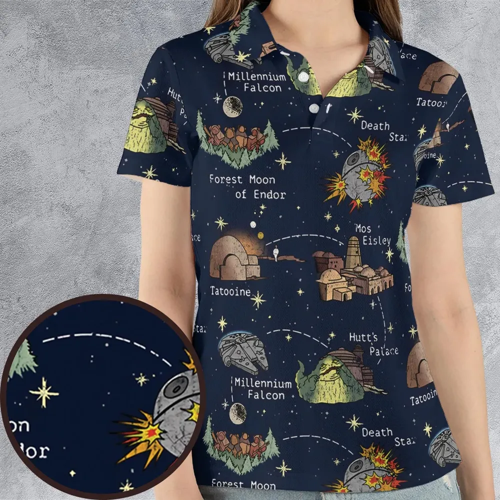 Points of Interest Star Wars AOP Men/Women Polo Shirt - 4