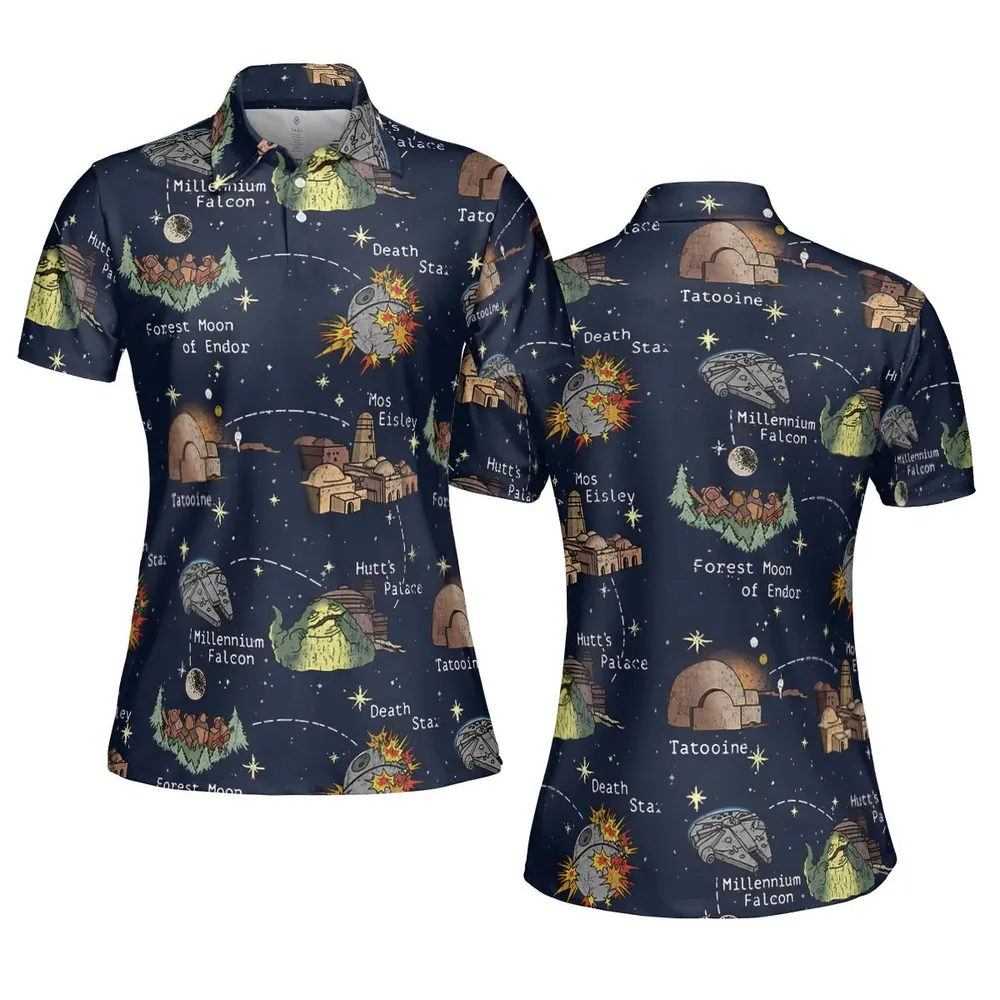 Points of Interest Star Wars AOP Men/Women Polo Shirt - 5