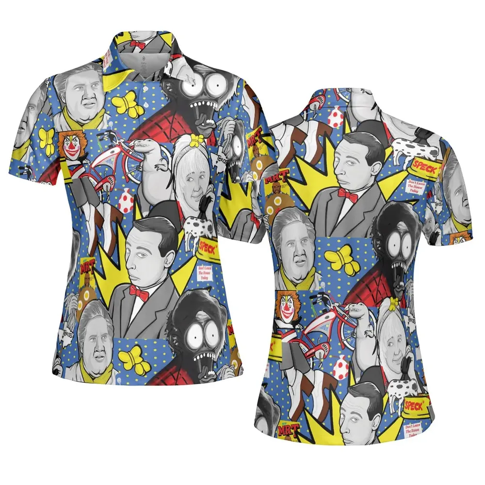 Don't Leave The House Today Pee Wee's Big Adventure AOP Men/Women Polo Shirt - 5