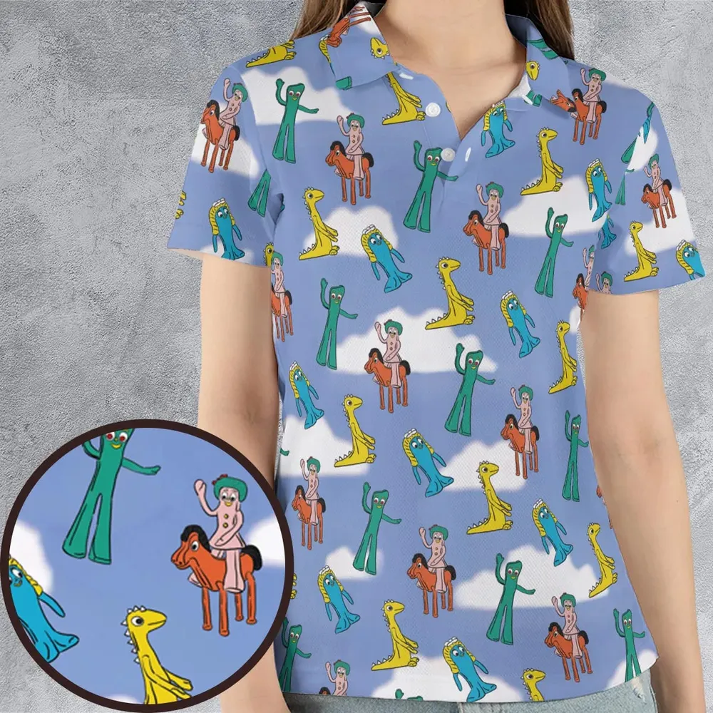 Gumby Characters AOP Men/Women Polo Shirt - 4