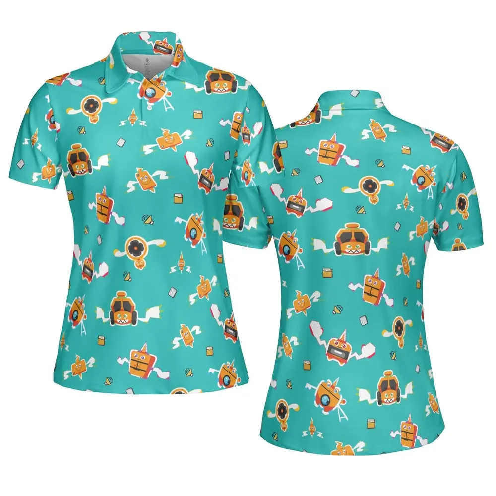Pixel Rotom Electric Pokemon AOP Men/Women Polo Shirt - 5