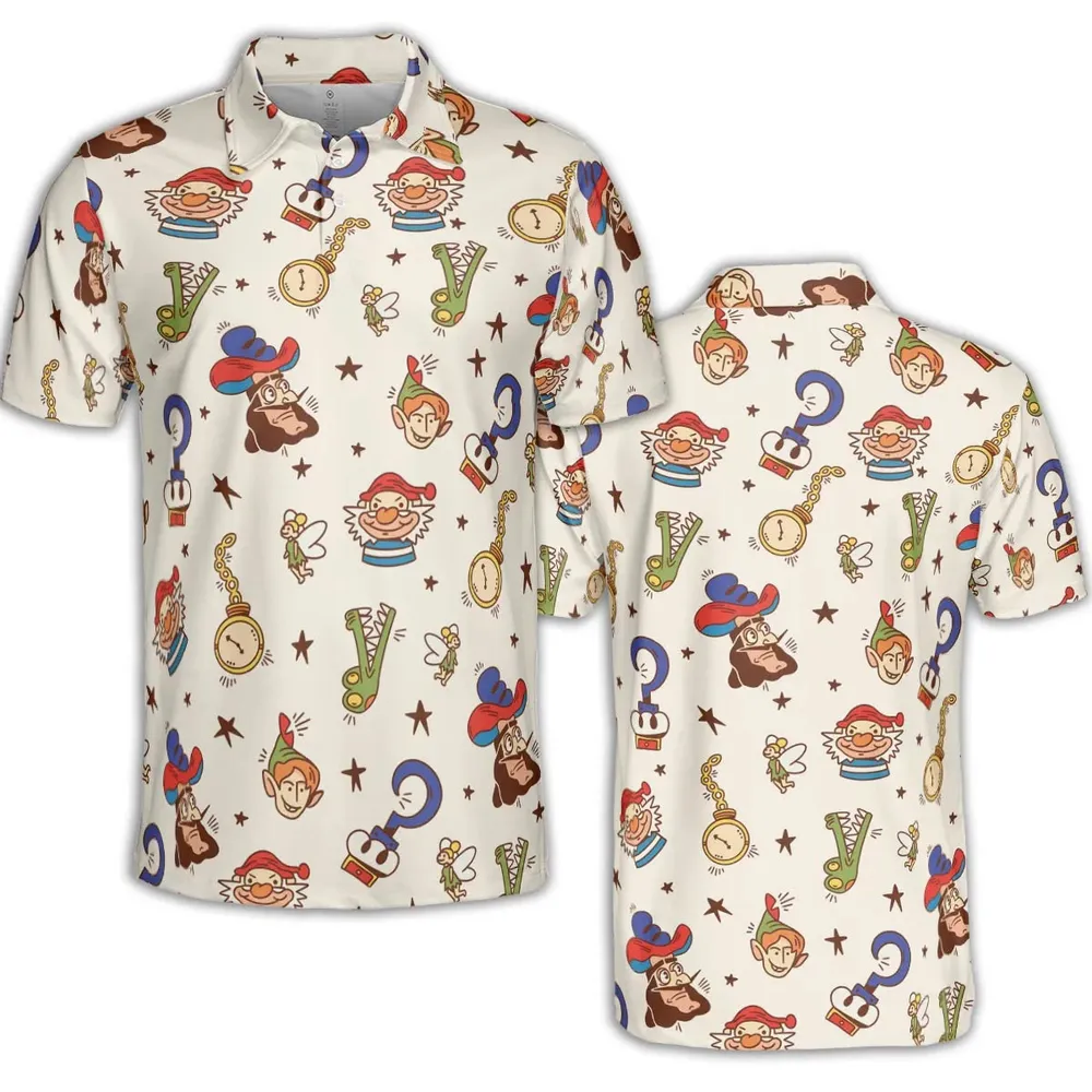 Fly With Pan Peter Pan AOP Men/Women Polo Shirt - 2