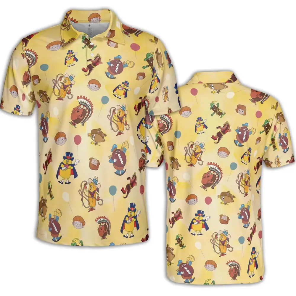 Hostess Gang Mascot Characters AOP Men/Women Polo Shirt - 2