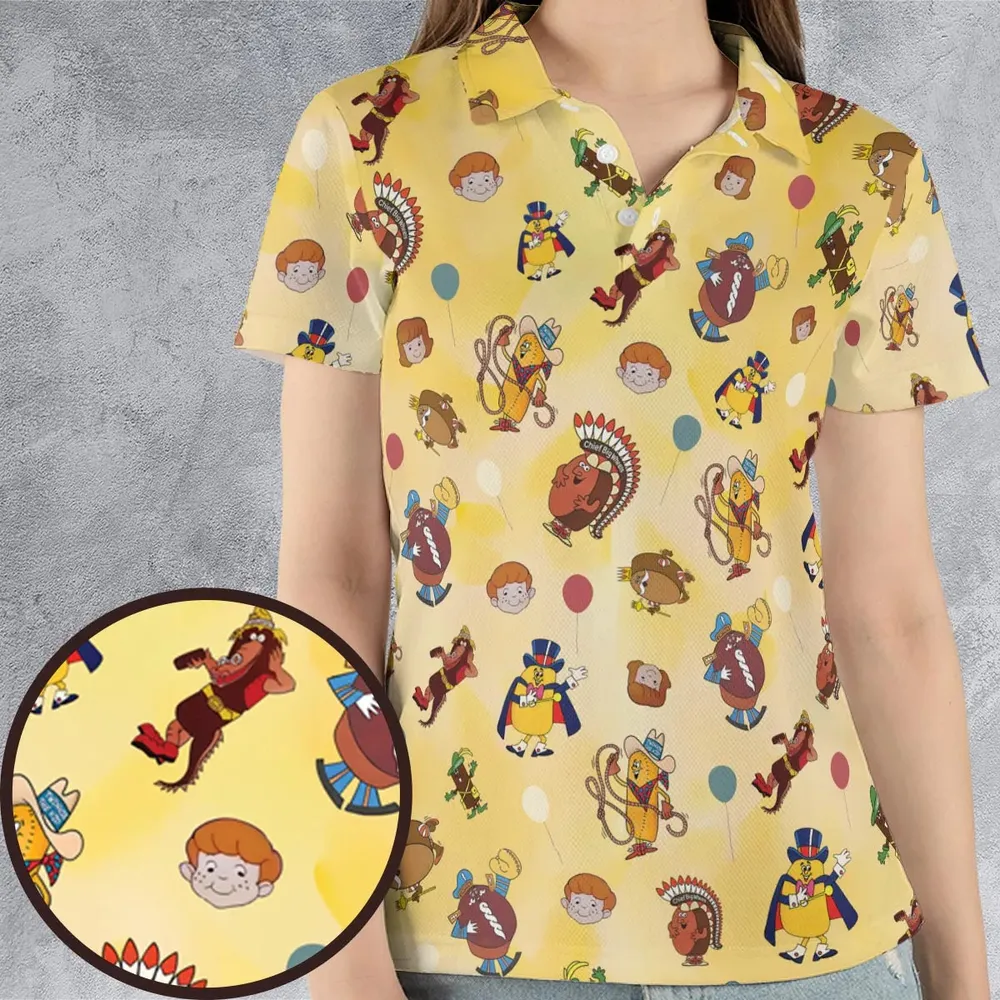Hostess Gang Mascot Characters AOP Men/Women Polo Shirt - 4