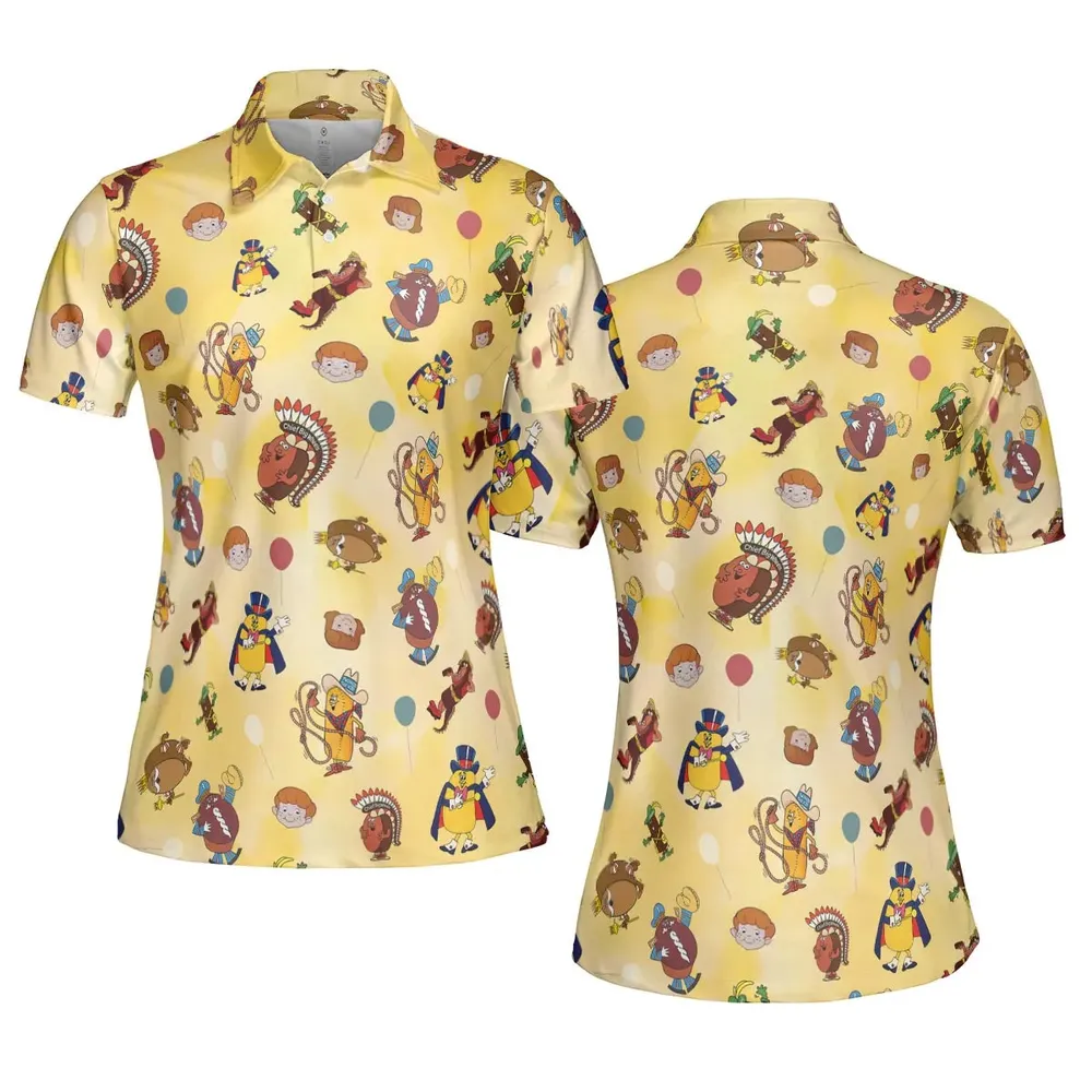 Hostess Gang Mascot Characters AOP Men/Women Polo Shirt - 5