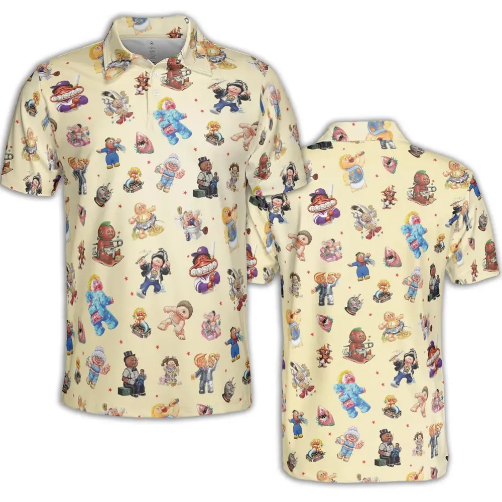 90s Garbage Pail Kids AOP Men/Women Polo Shirt - 2