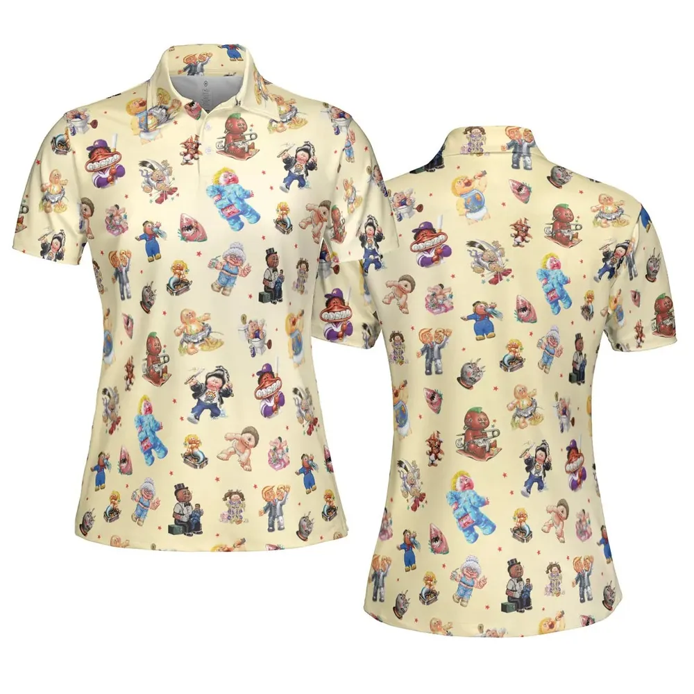 90s Garbage Pail Kids AOP Men/Women Polo Shirt - 5