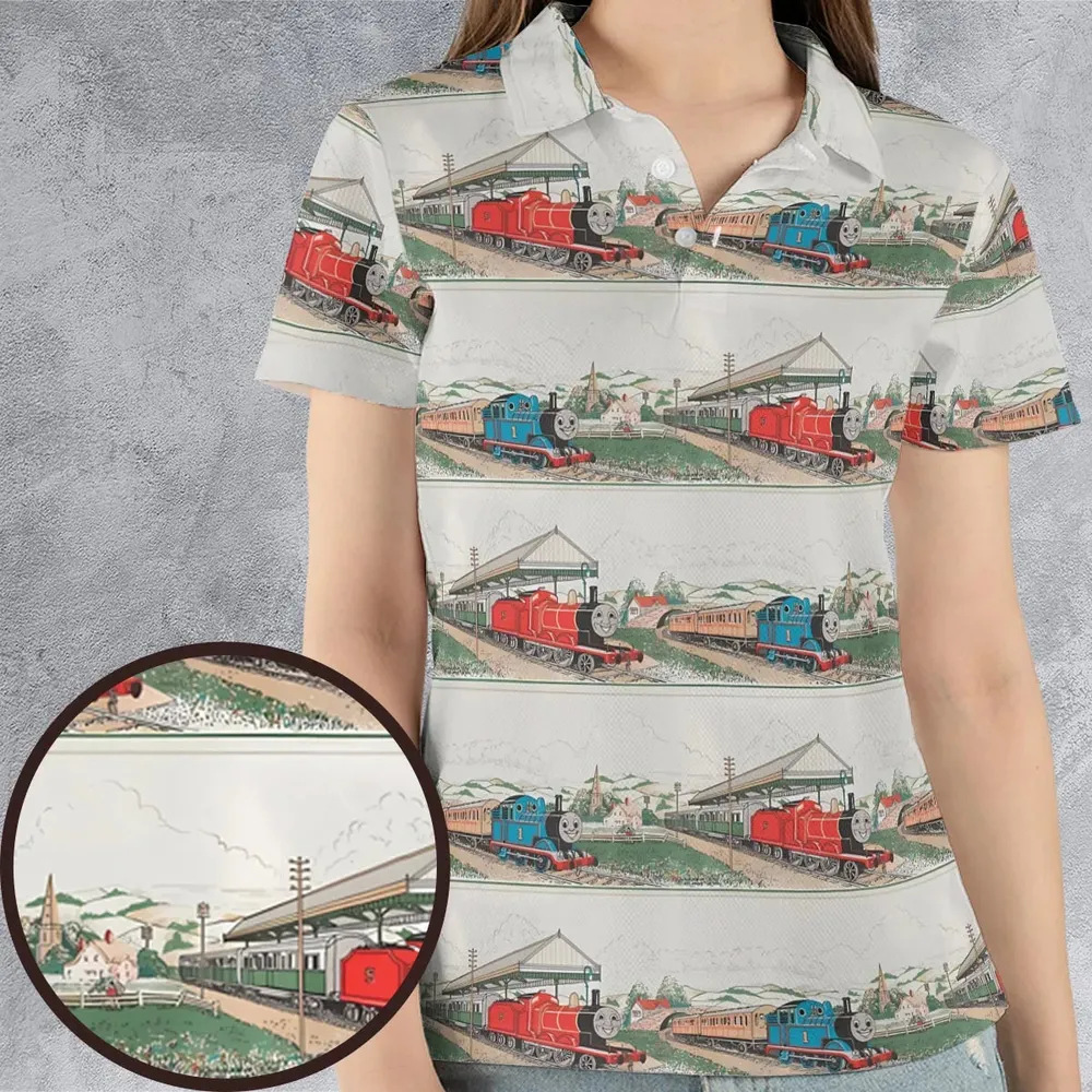 Vintage Thomas & James AOP Men/Women Polo Shirt - 4