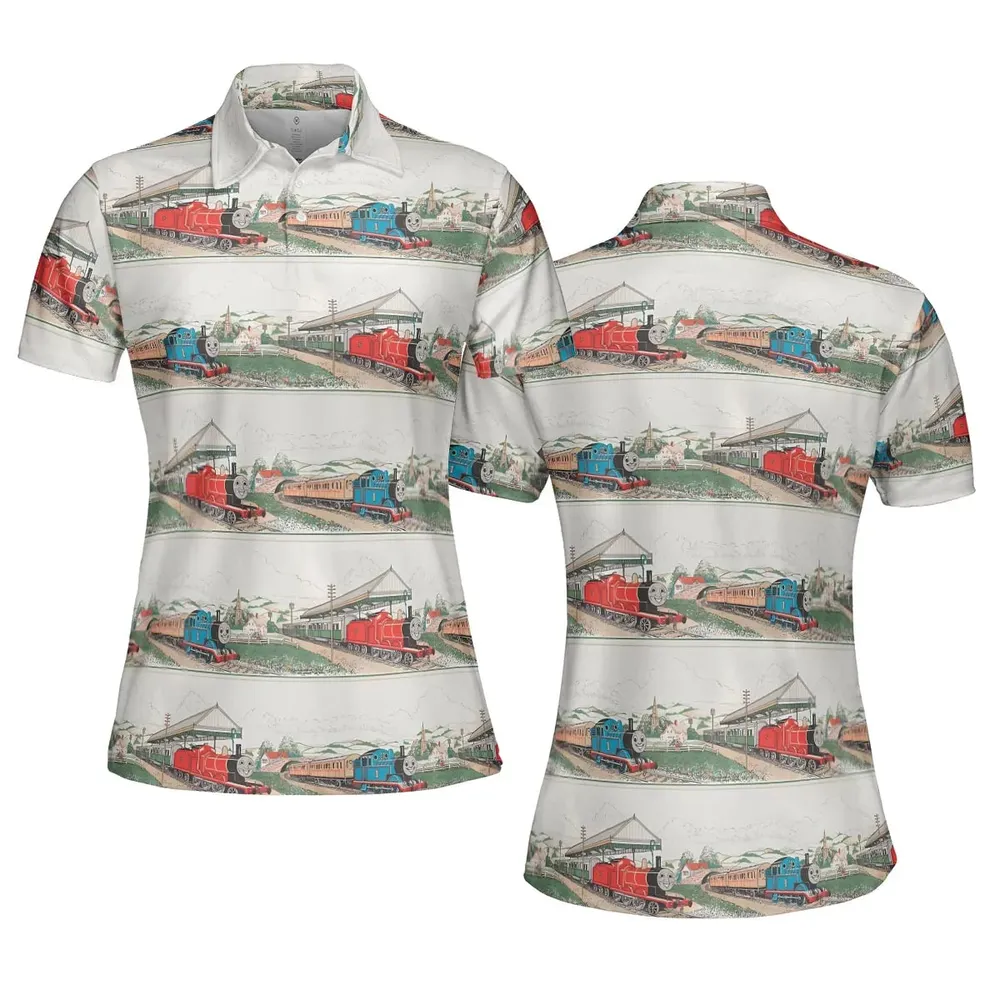 Vintage Thomas & James AOP Men/Women Polo Shirt - 5