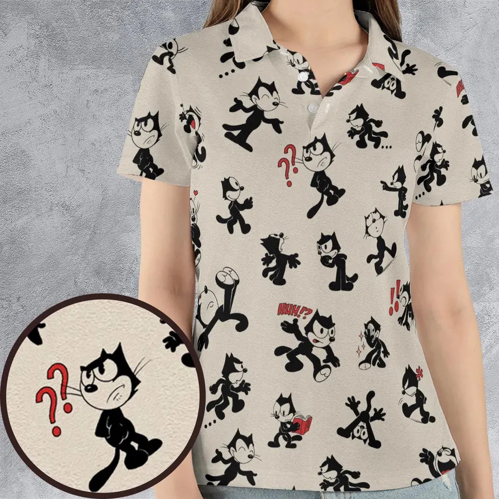 Felix The Cat AOP Men/Women Polo Shirt - 4