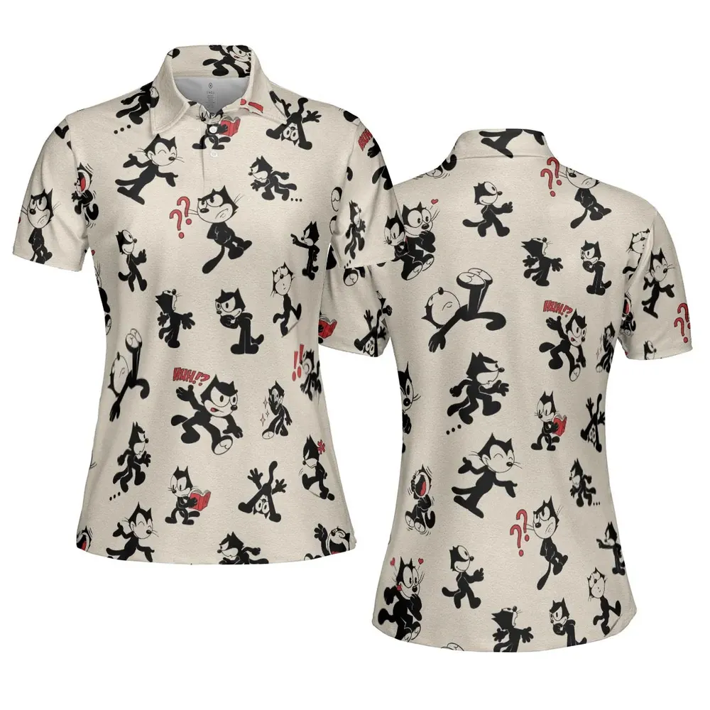 Felix The Cat AOP Men/Women Polo Shirt - 5
