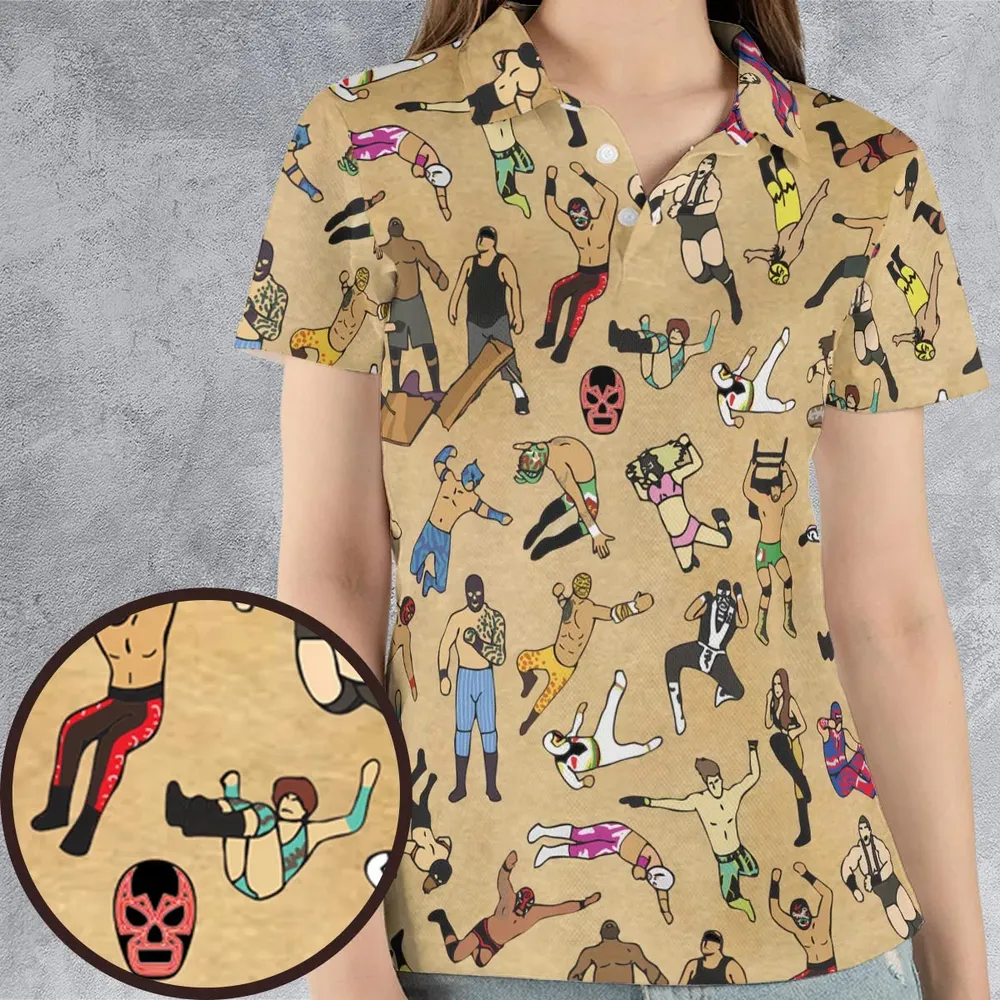 Lucha Undergound AOP Men/Women Polo Shirt - 4