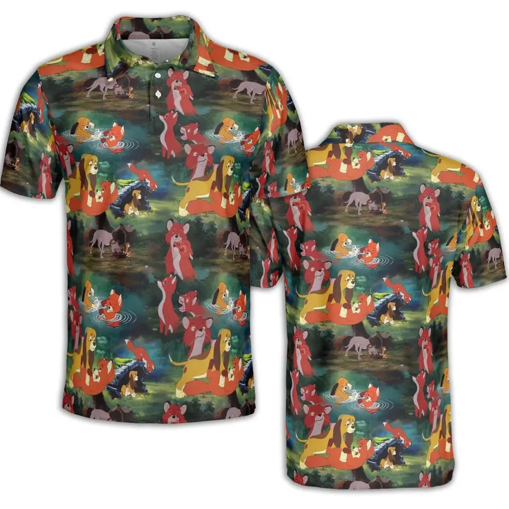 The Fox and the Hound AOP Men/Women Polo Shirt - 2