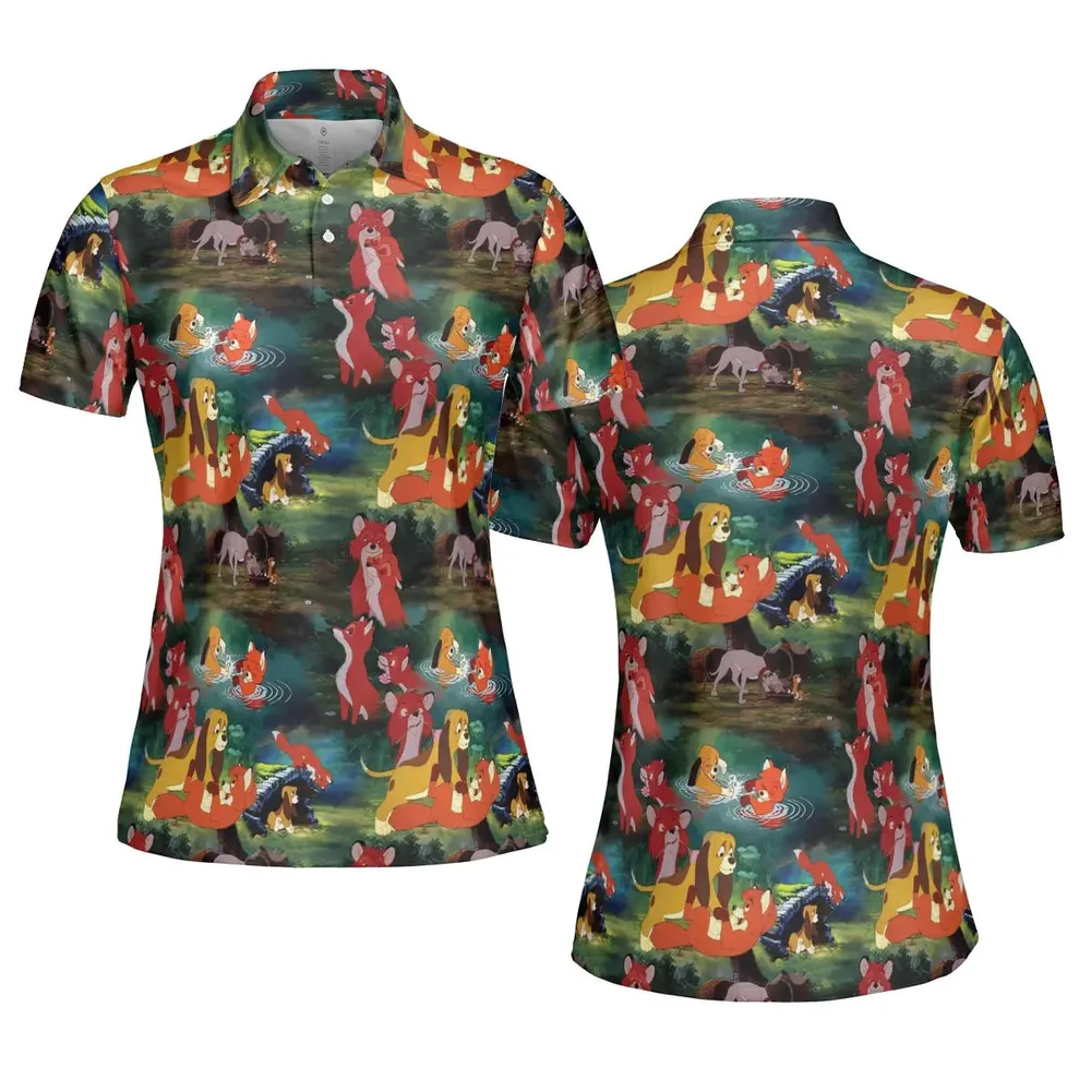 The Fox and the Hound AOP Men/Women Polo Shirt - 5
