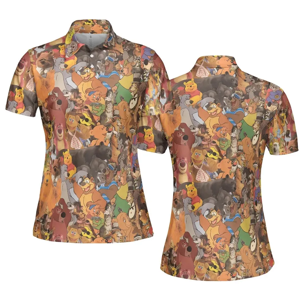 Bear Squad AOP Men/Women Polo Shirt - 5