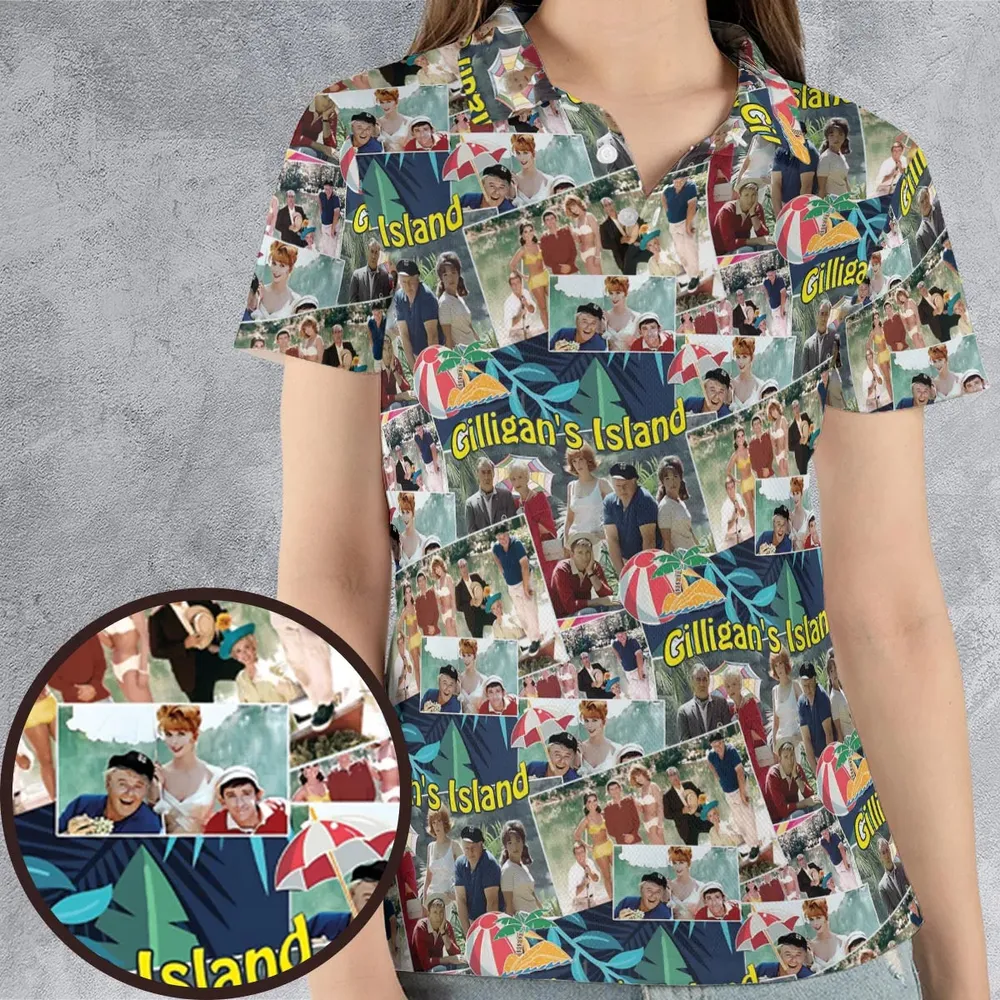 Island Time Gilligan's Island AOP Men/Women Polo Shirt - 4