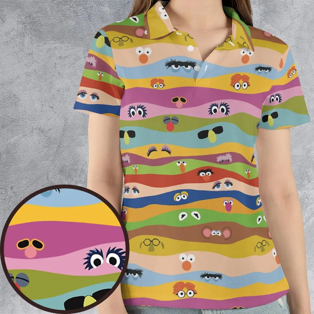 Eyes On Us The Muppet Show AOP Men/Women Polo Shirt - 4