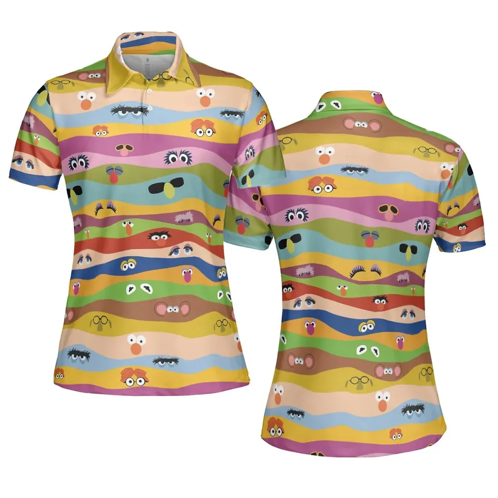 Eyes On Us The Muppet Show AOP Men/Women Polo Shirt - 5