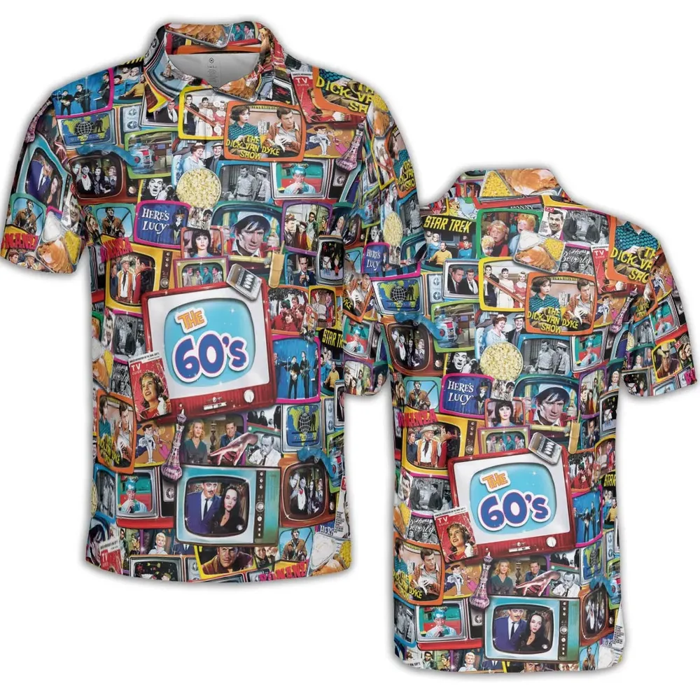 The 60s Classic TV Shows AOP Men/Women Polo Shirt - 2