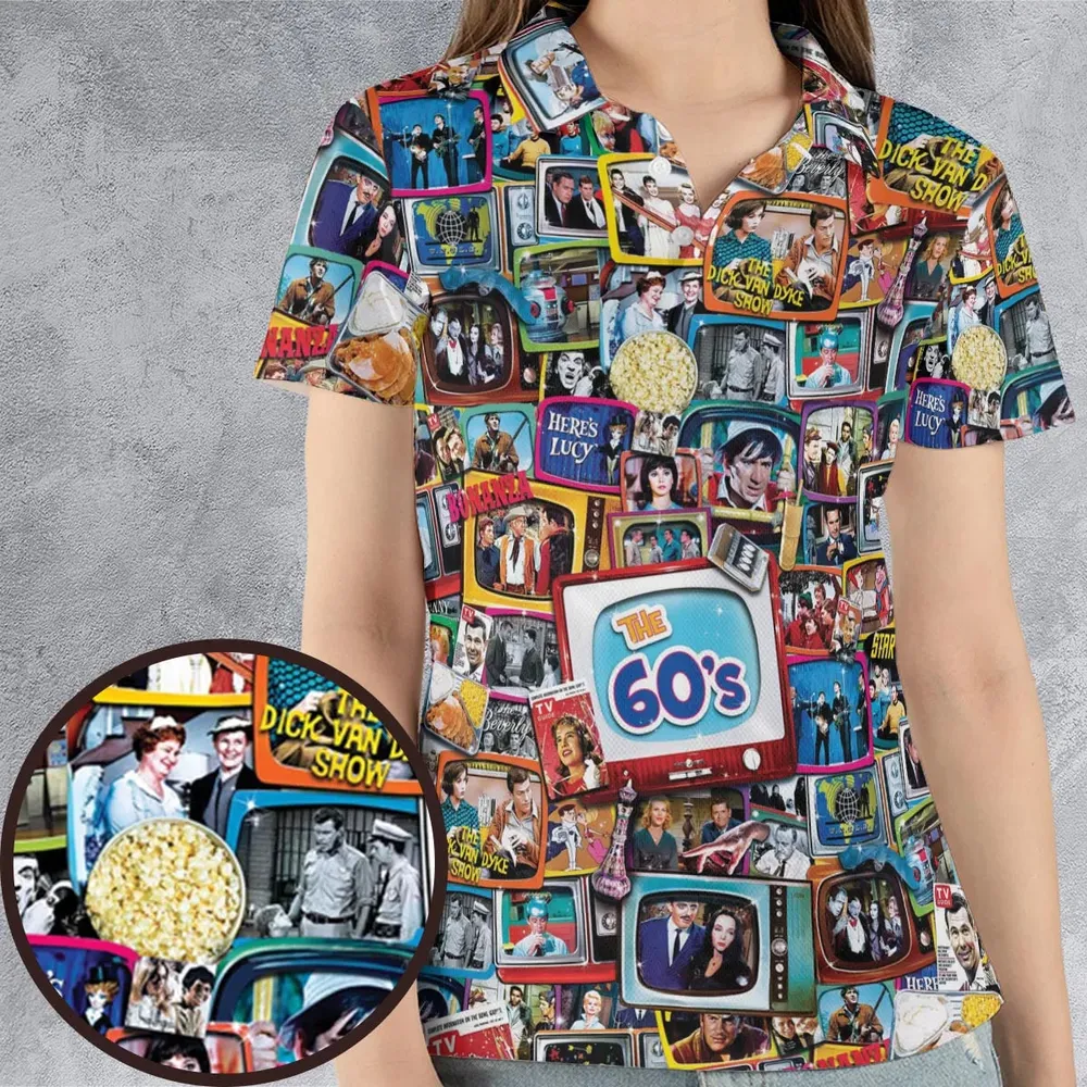 The 60s Classic TV Shows AOP Men/Women Polo Shirt - 4