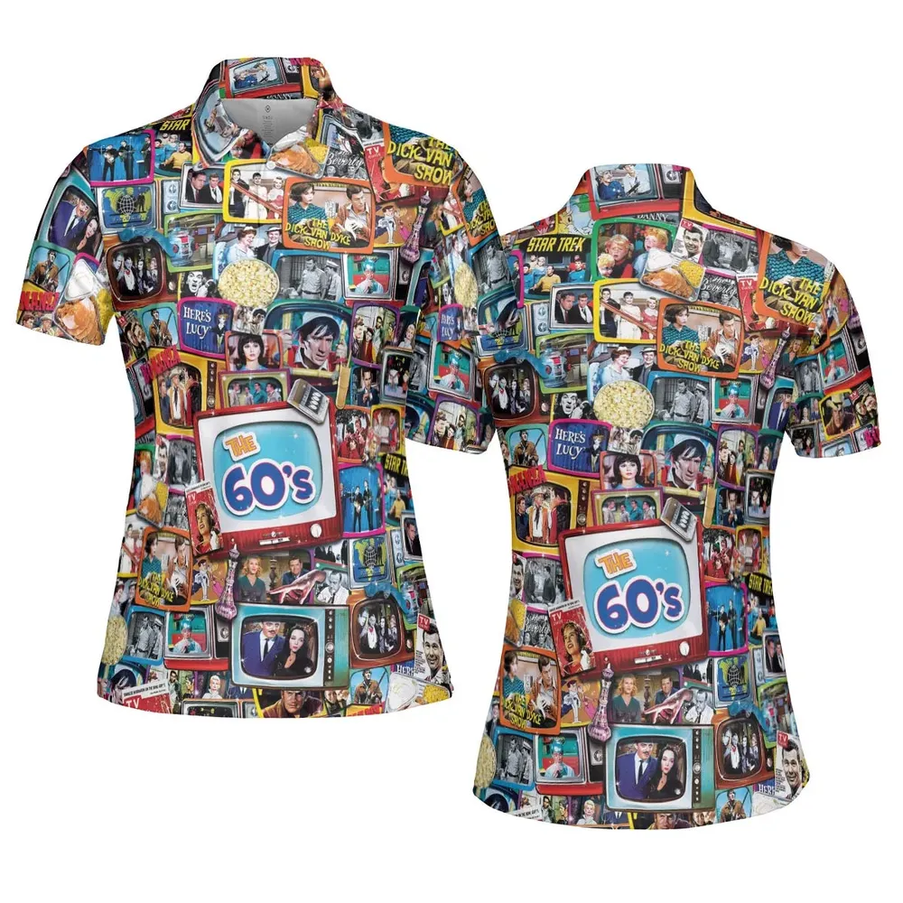 The 60s Classic TV Shows AOP Men/Women Polo Shirt - 5