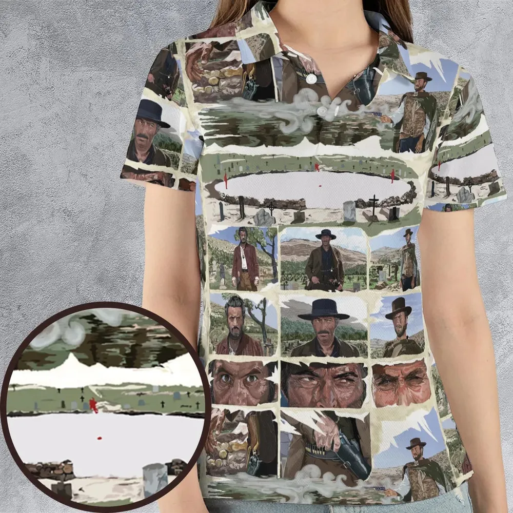 The Man With No Name The Good The Bad and The Ugly AOP Men/Women Polo Shirt - 4