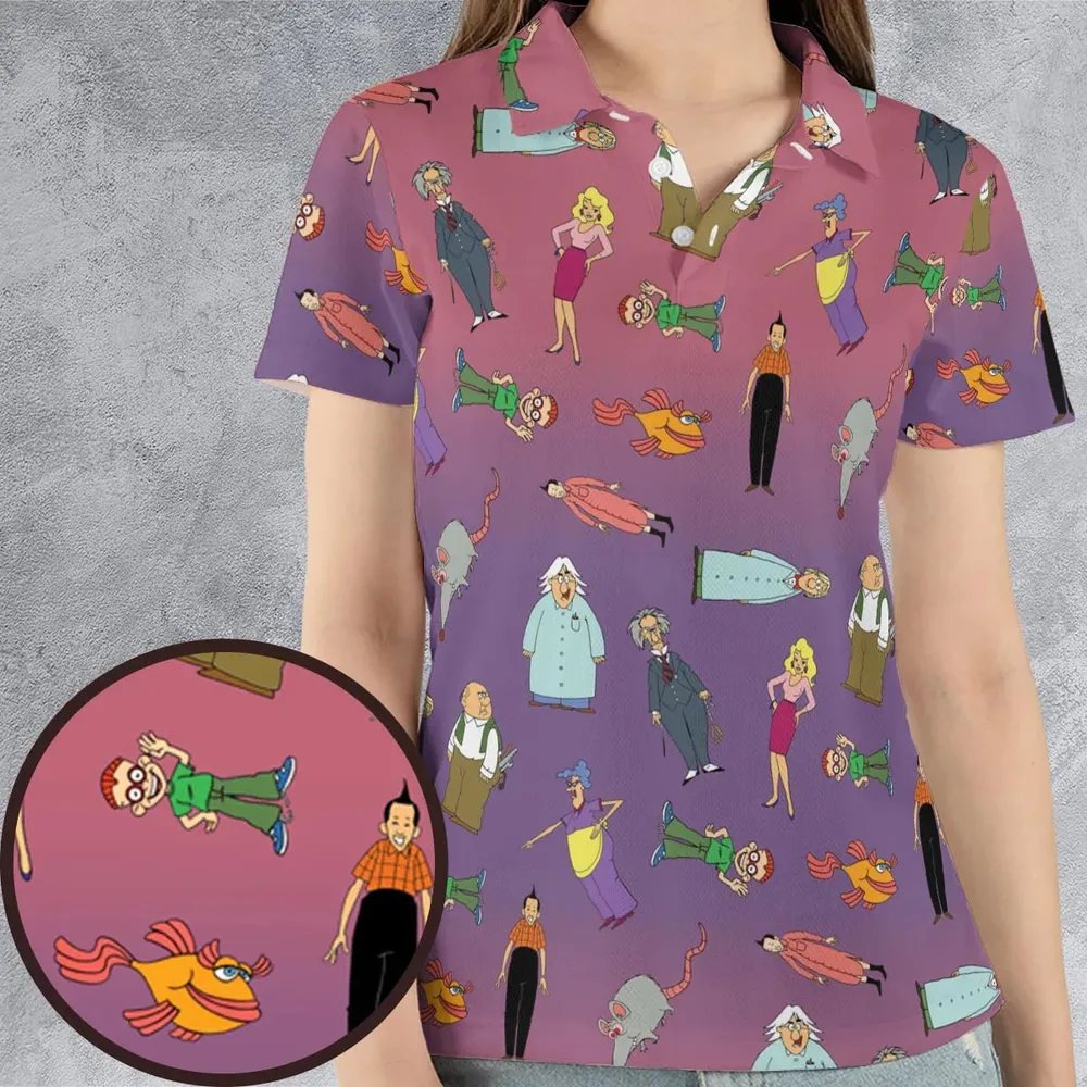 The Completely Mental Misadventures of Ed Grimley Characters AOP Men/Women Polo Shirt - 4