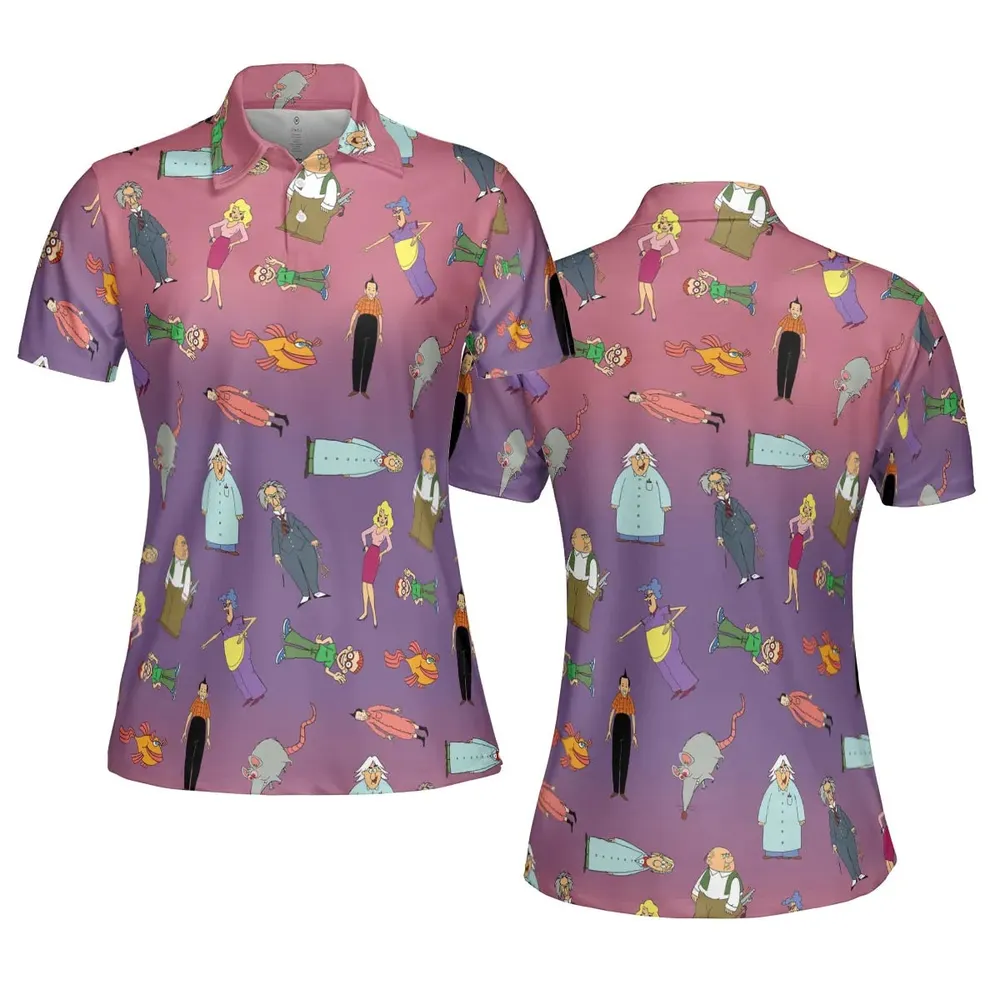 The Completely Mental Misadventures of Ed Grimley Characters AOP Men/Women Polo Shirt - 5