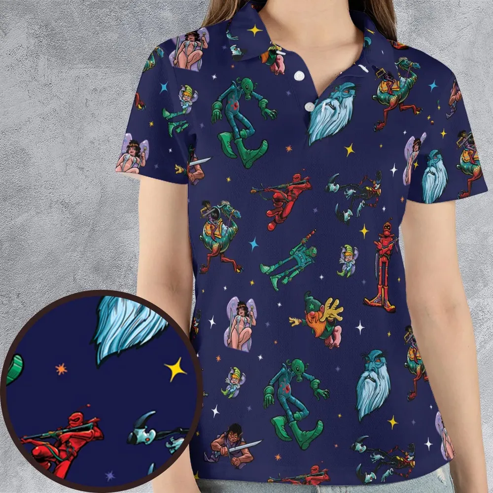 Wizard Characters AOP Men/Women Polo Shirt - 4