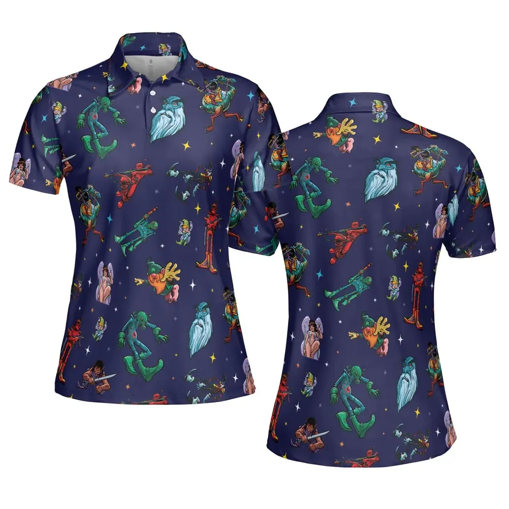 Wizard Characters AOP Men/Women Polo Shirt - 5