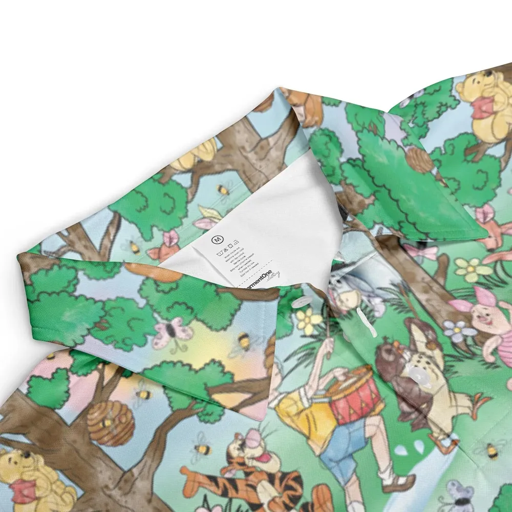 Bear and Friends Winnie the Pooh AOP Men/Women Polo Shirt - 3