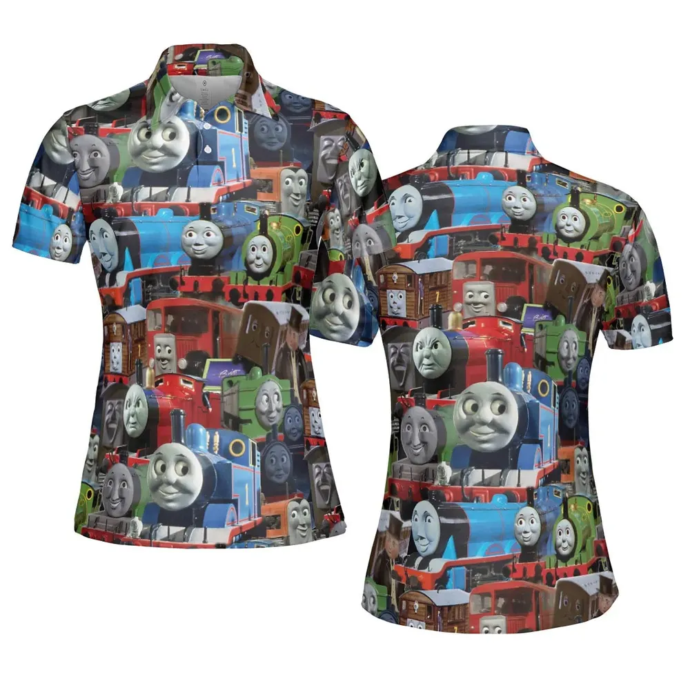 Thomas The Tank Engine AOP Men/Women Polo Shirt - 5