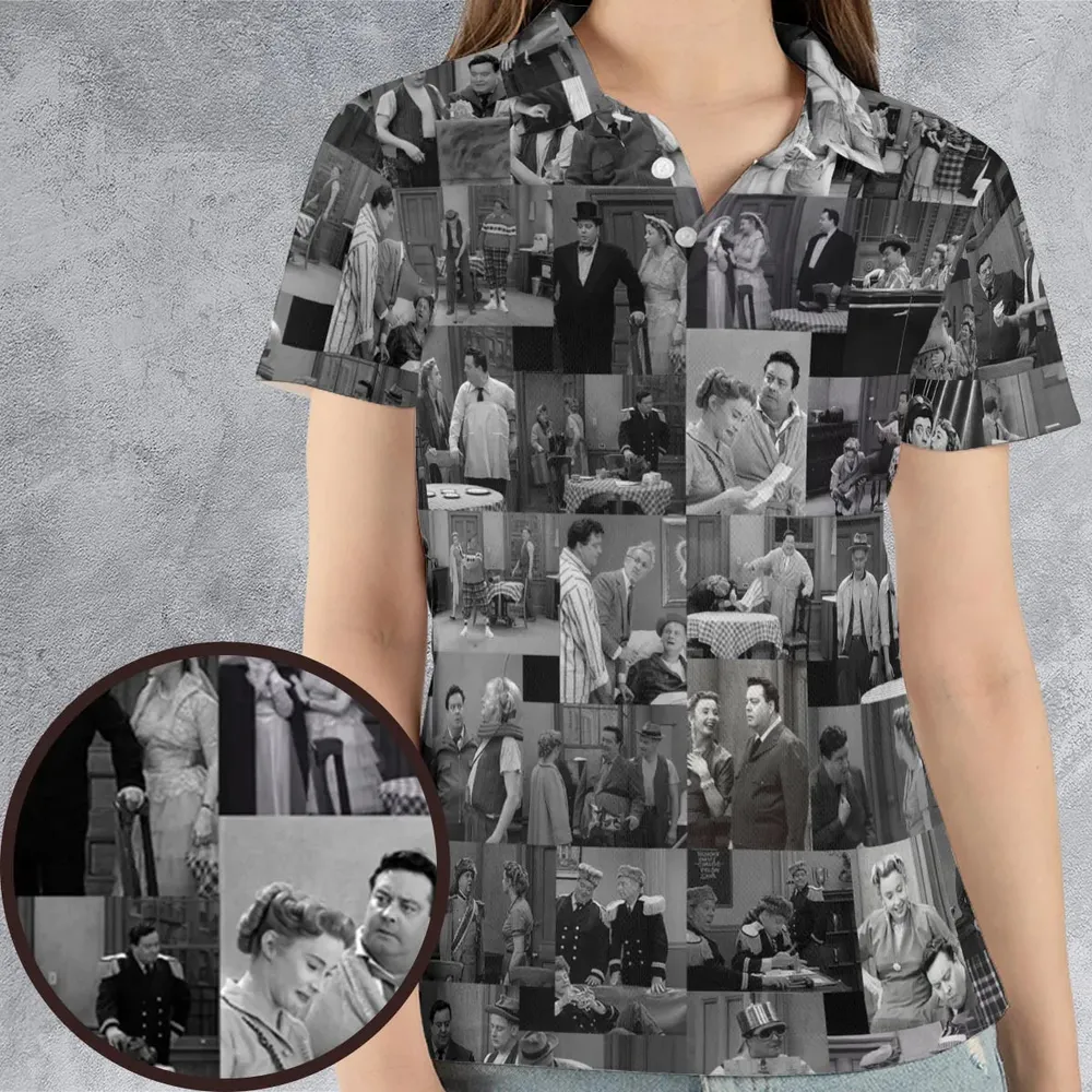 To The Moon The Honeymooners AOP Men/Women Polo Shirt - 4