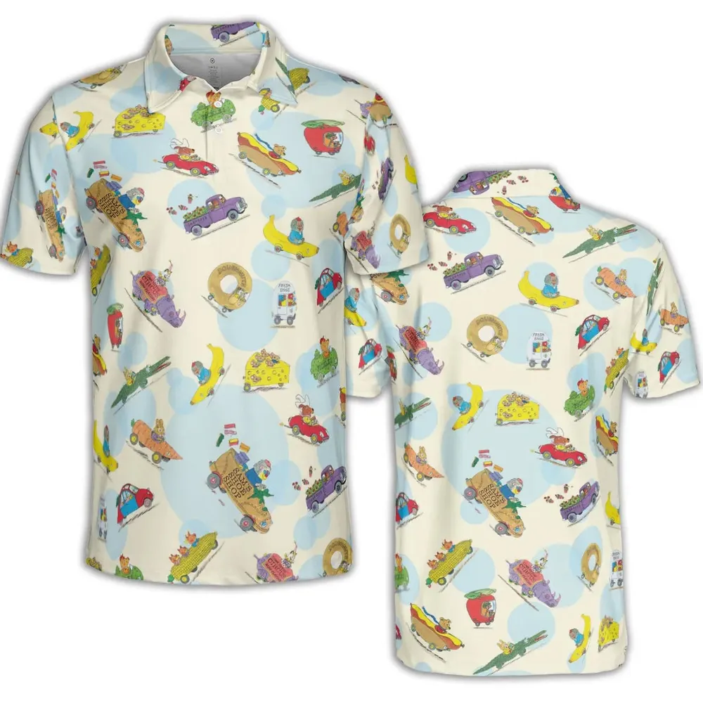 The Busy World of Richard Scarry AOP Men/Women Polo Shirt - 2