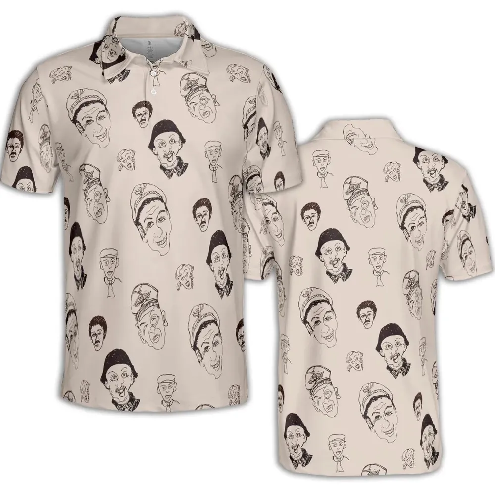 Retro Laughs Hogan's Heroes AOP Men/Women Polo Shirt - 2