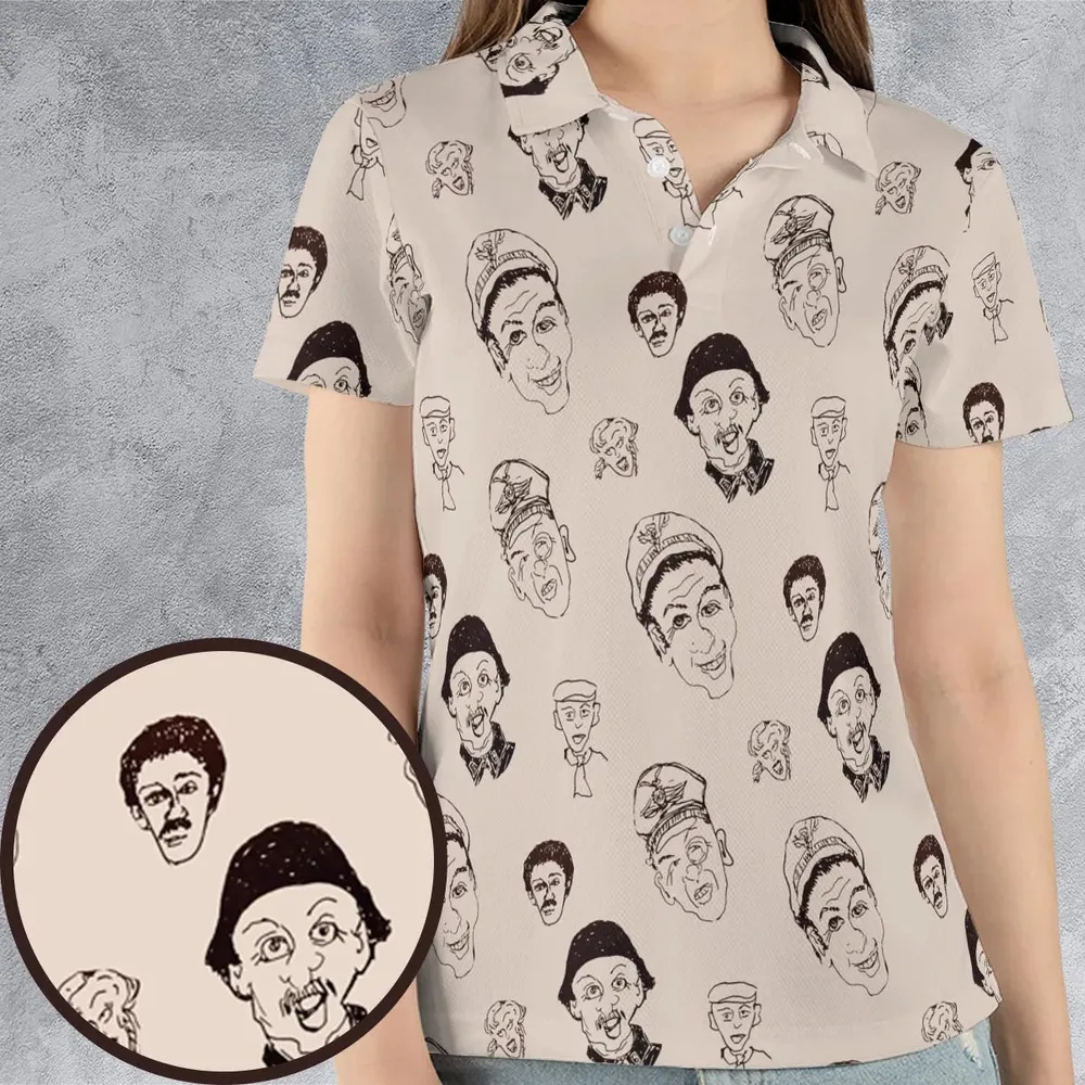 Retro Laughs Hogan's Heroes AOP Men/Women Polo Shirt - 4