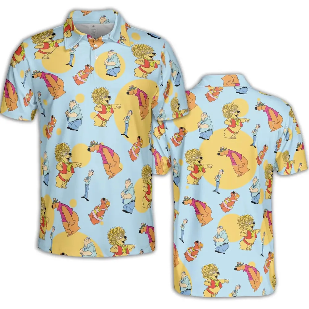 Help!... It's the Hair Bear Bunch! AOP Men/Women Polo Shirt - 2