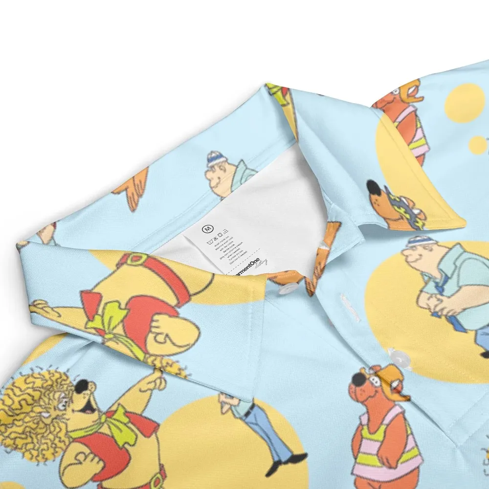 Help!... It's the Hair Bear Bunch! AOP Men/Women Polo Shirt - 3
