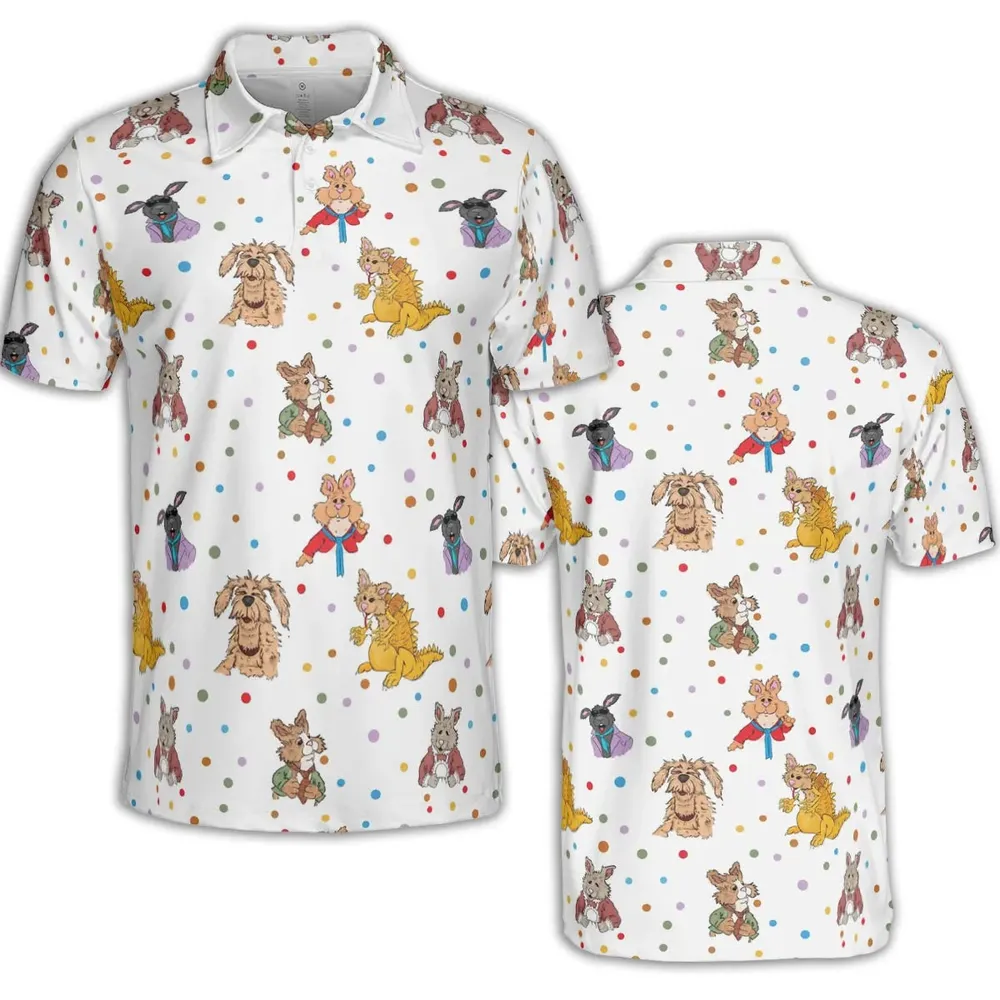 Tale of the Bunny Picnic Characters AOP Men/Women Polo Shirt - 2