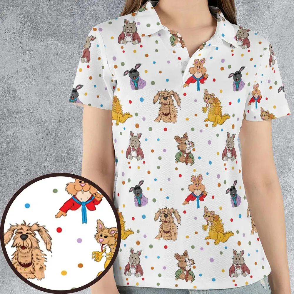 Tale of the Bunny Picnic Characters AOP Men/Women Polo Shirt - 4