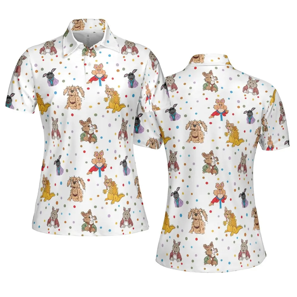 Tale of the Bunny Picnic Characters AOP Men/Women Polo Shirt - 5