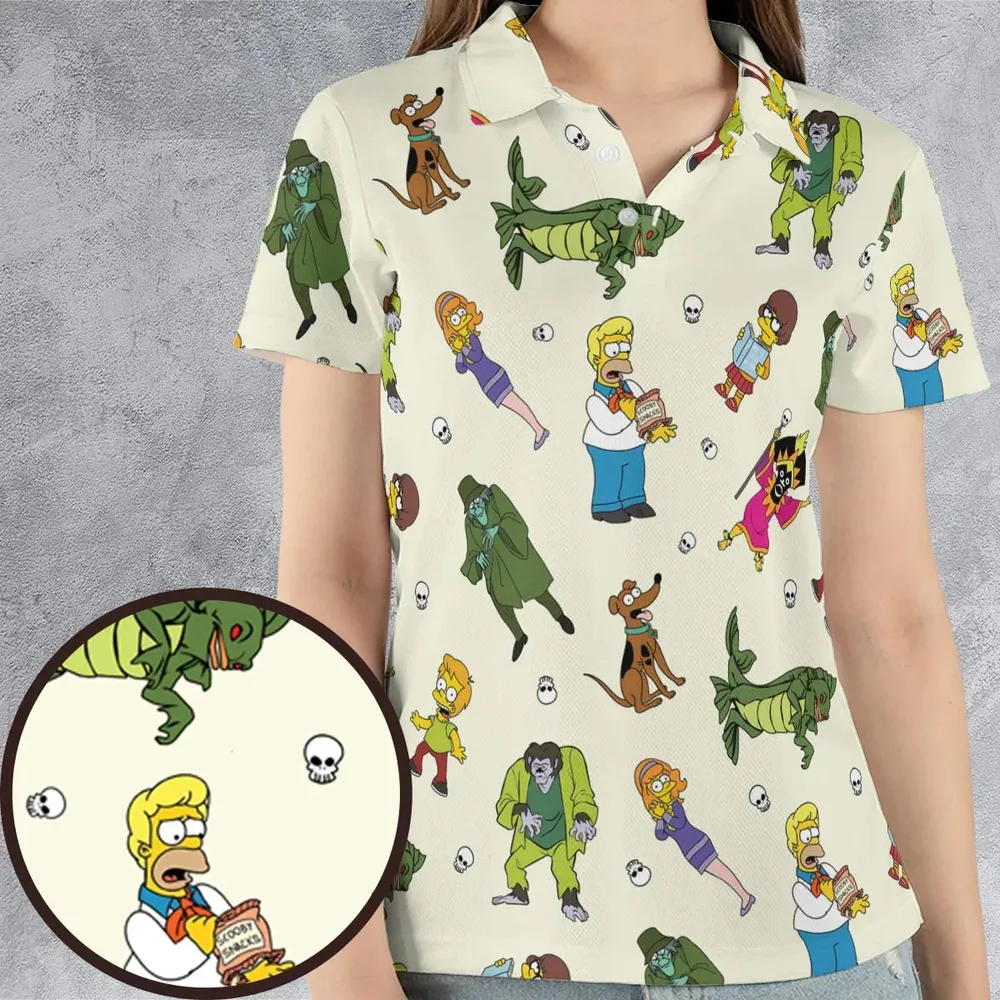 Mystery Simpsons AOP Men/Women Polo Shirt - 4