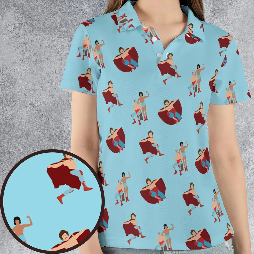 Wrestle Style Nacho Libre AOP Men/Women Polo Shirt - 4