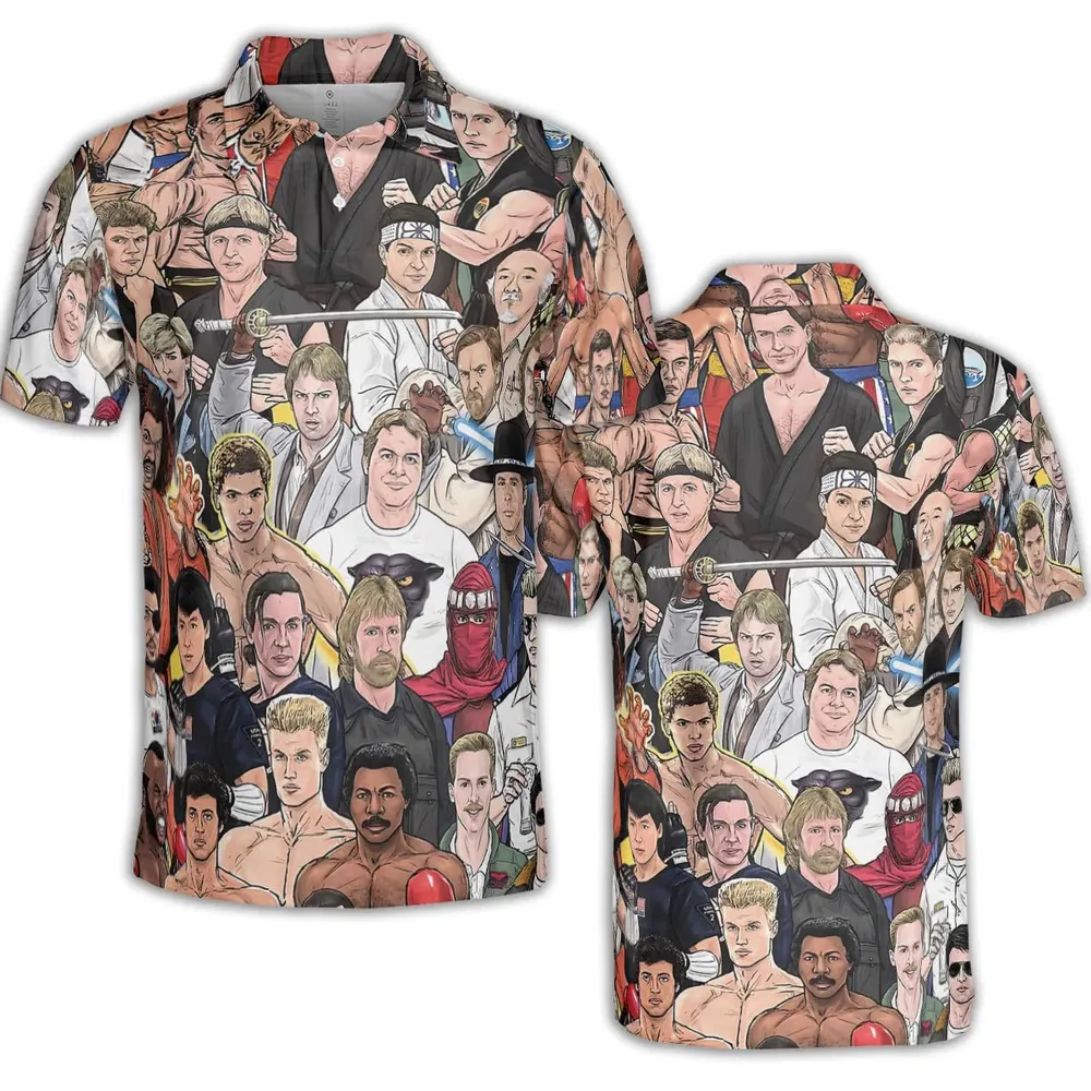Martial Arts Stars AOP Men/Women Polo Shirt - 2