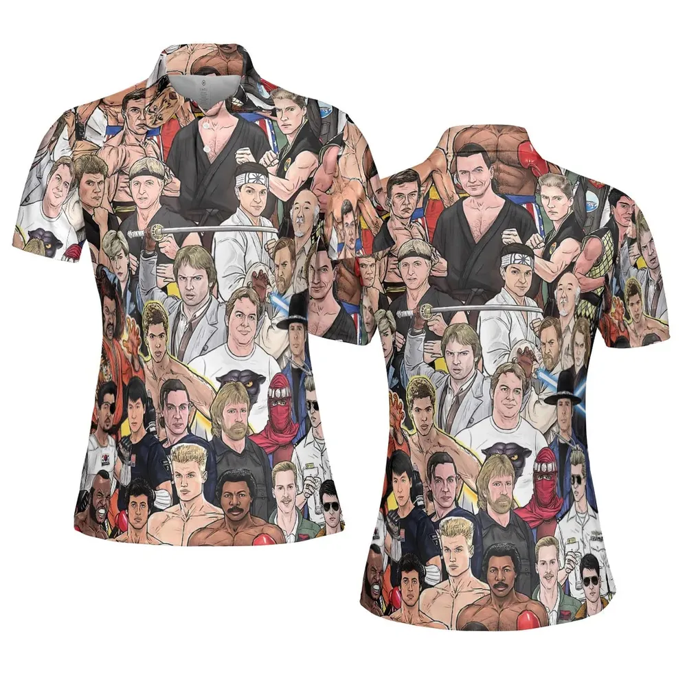 Martial Arts Stars AOP Men/Women Polo Shirt - 5