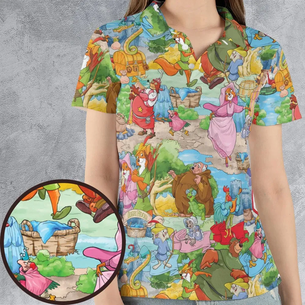 Archer Wood Plaid Robin Hood AOP Men/Women Polo Shirt - 4