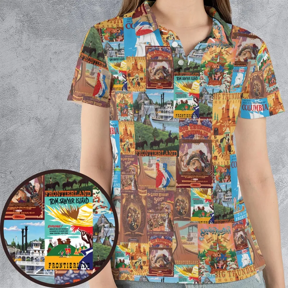 Big Thunder Mountain Frontierland AOP Men/Women Polo Shirt - 4